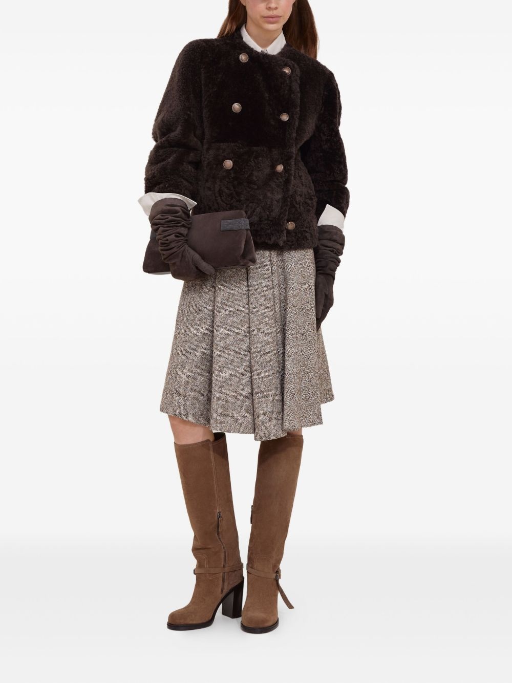 belted pleated skirt - 2