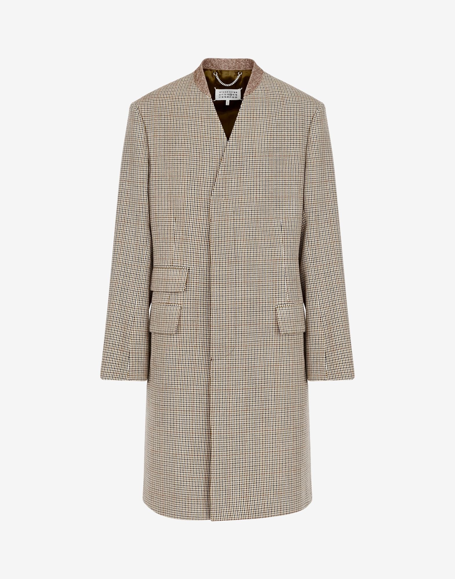 Maison Margiela Minimal houndstooth coat REVERSIBLE