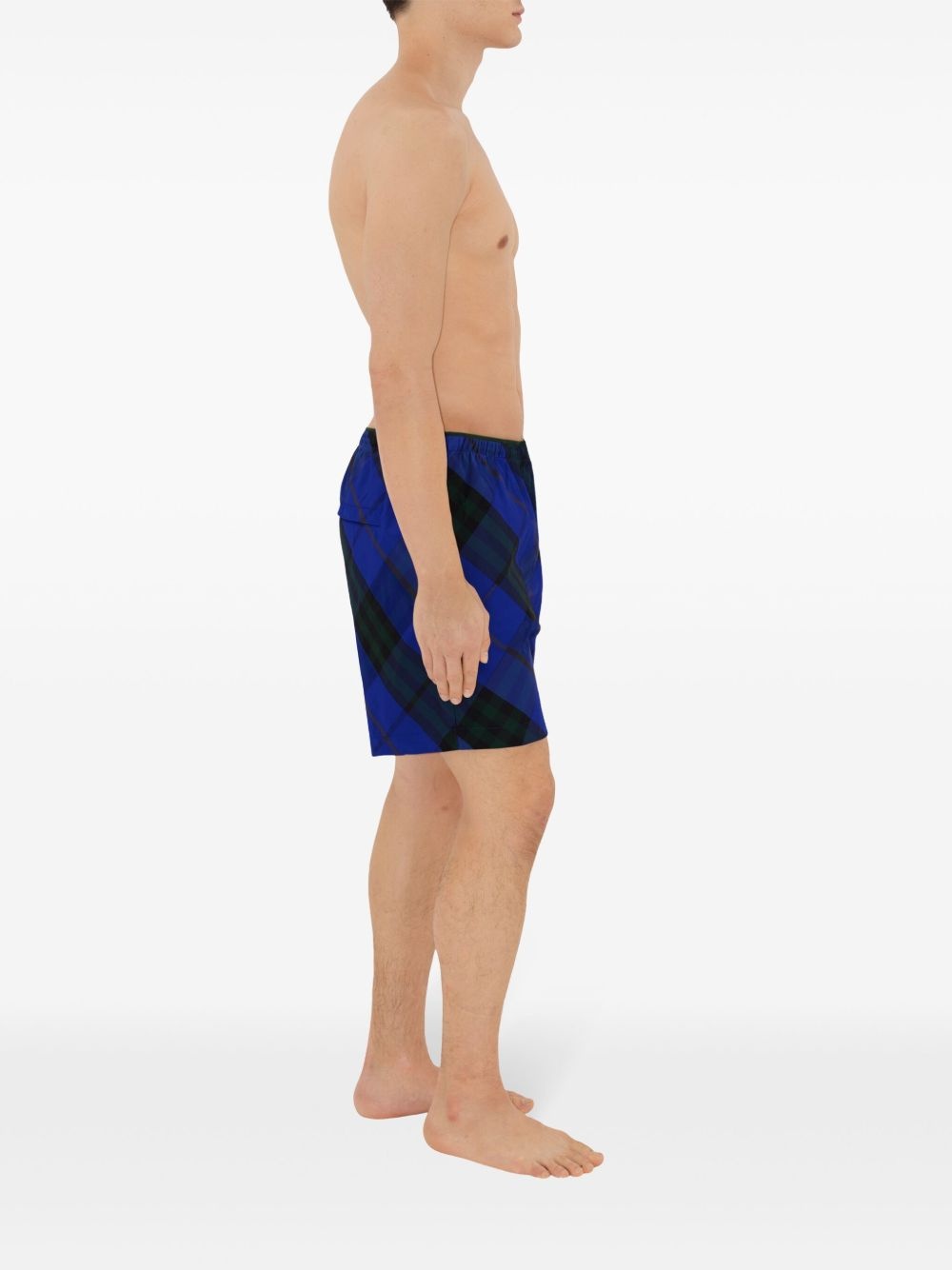 checkered twill swim shorts - 5