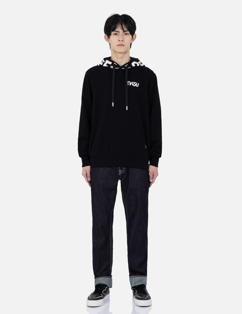 BRAND MOTTO PRINT HOODED SWEATSHIRT 5