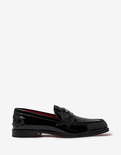 Christian Louboutin Penny Flat Black Patent Loafers - outlook
