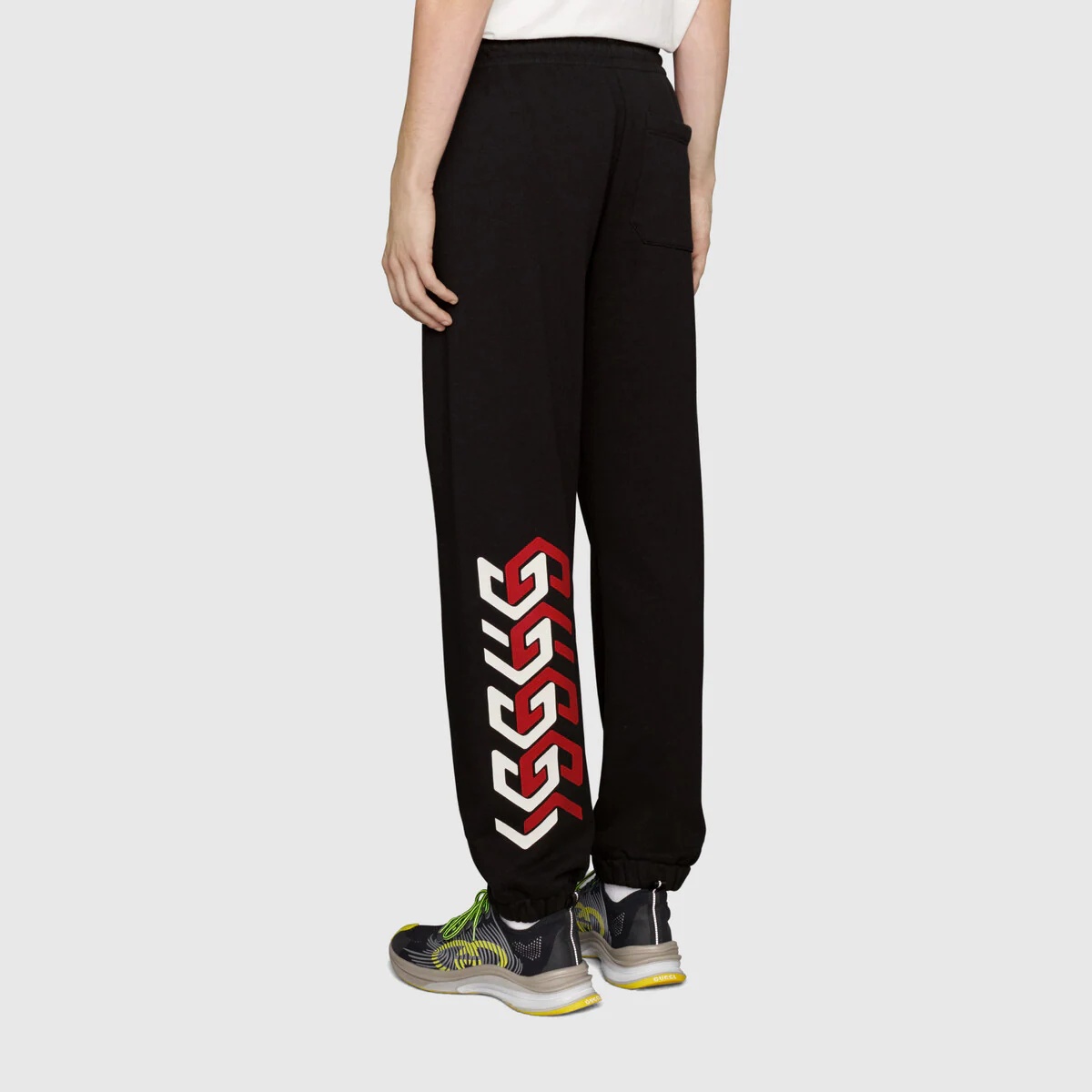 Jersey jogging pant with Gucci mirror print - 4