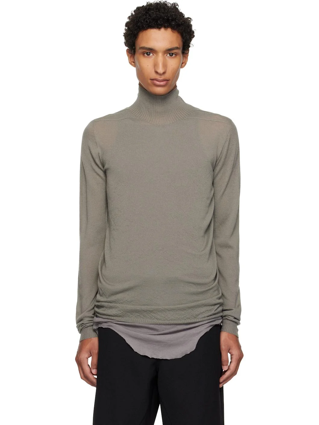 Taupe Tower Level Turtleneck - 1