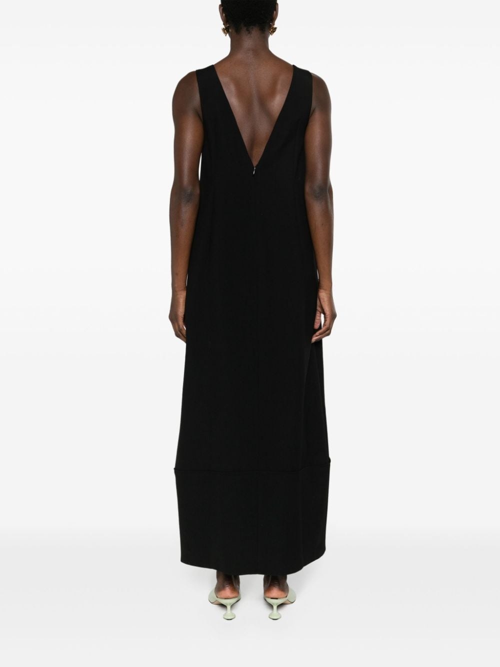 U-neck wool maxi dress - 4