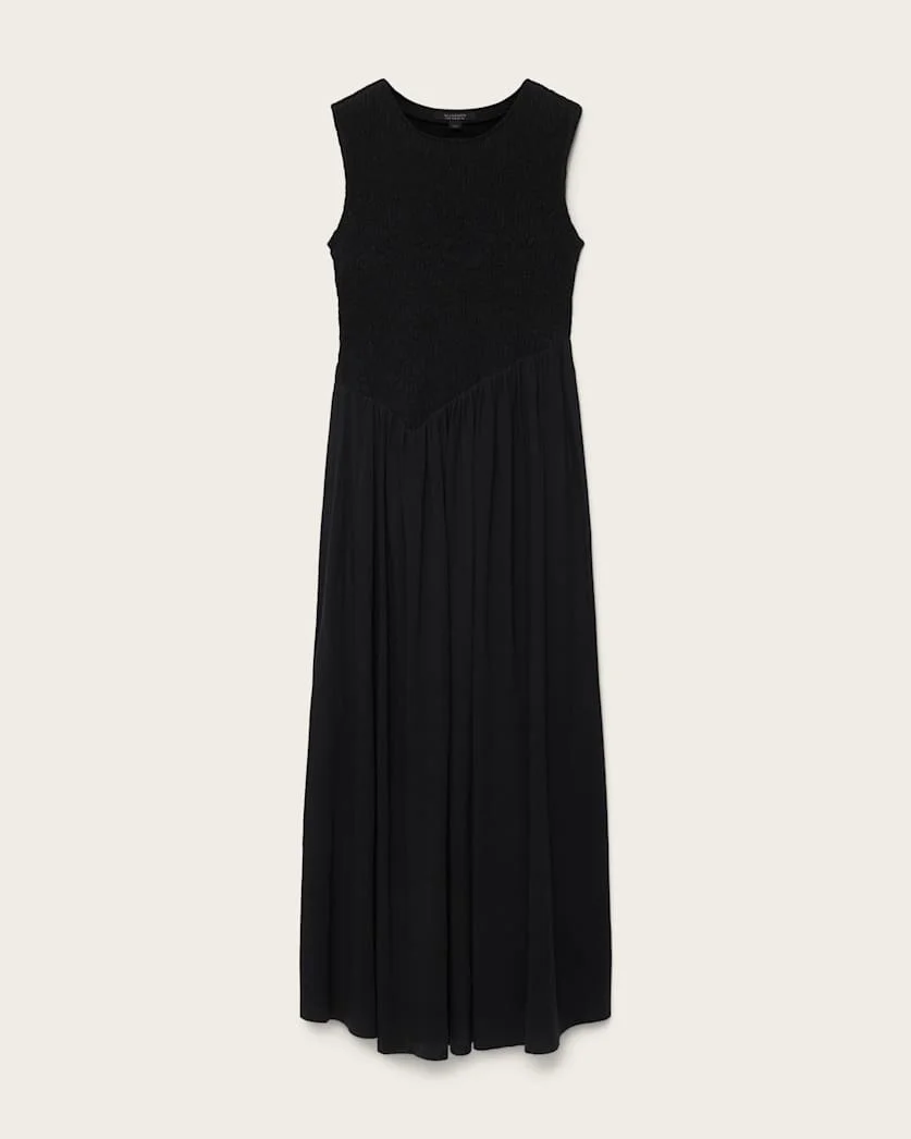LUNA CRINKLE COTTON MIDI DRESS - 1
