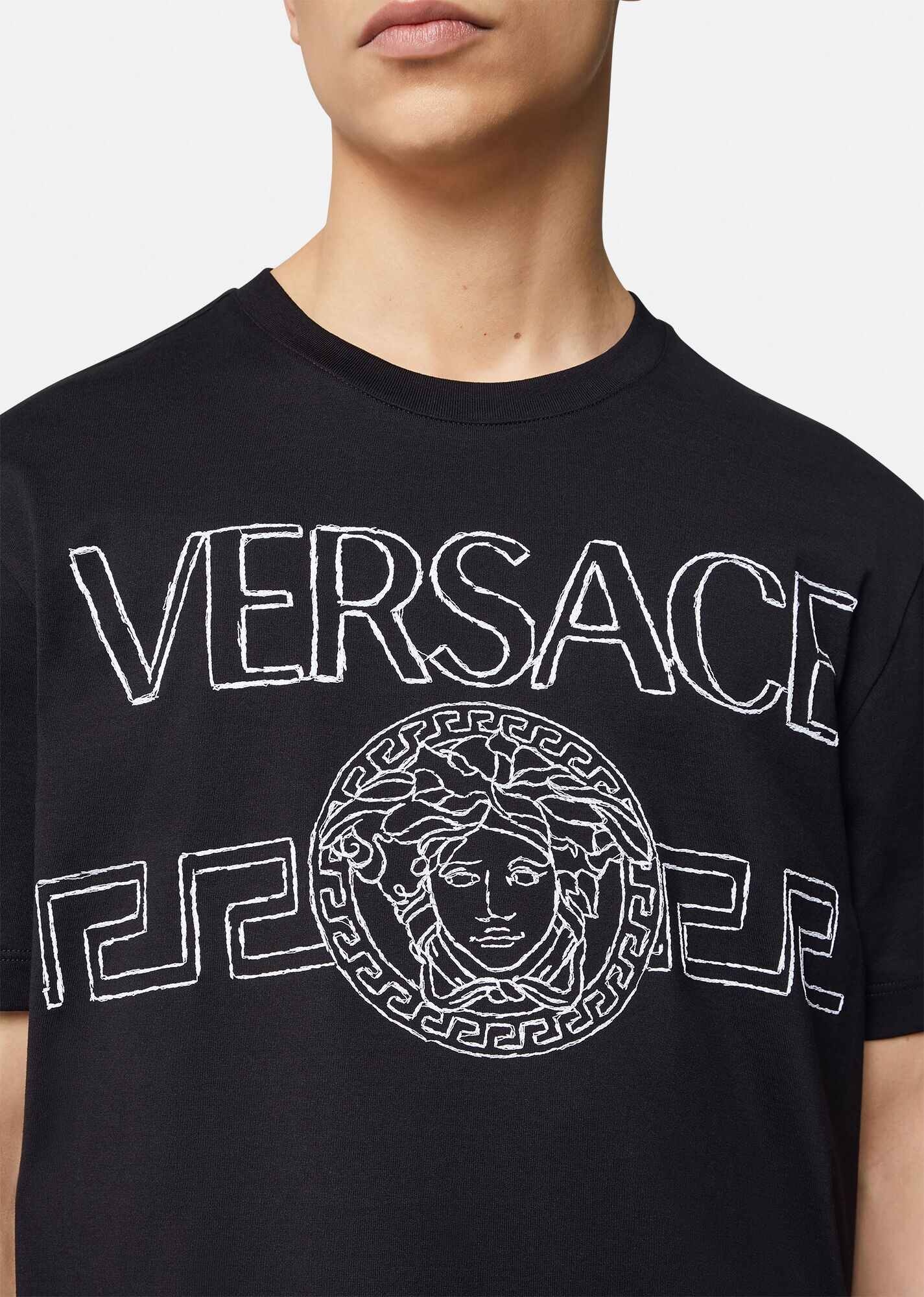 Medusa Logo Embroidered T-Shirt - 5