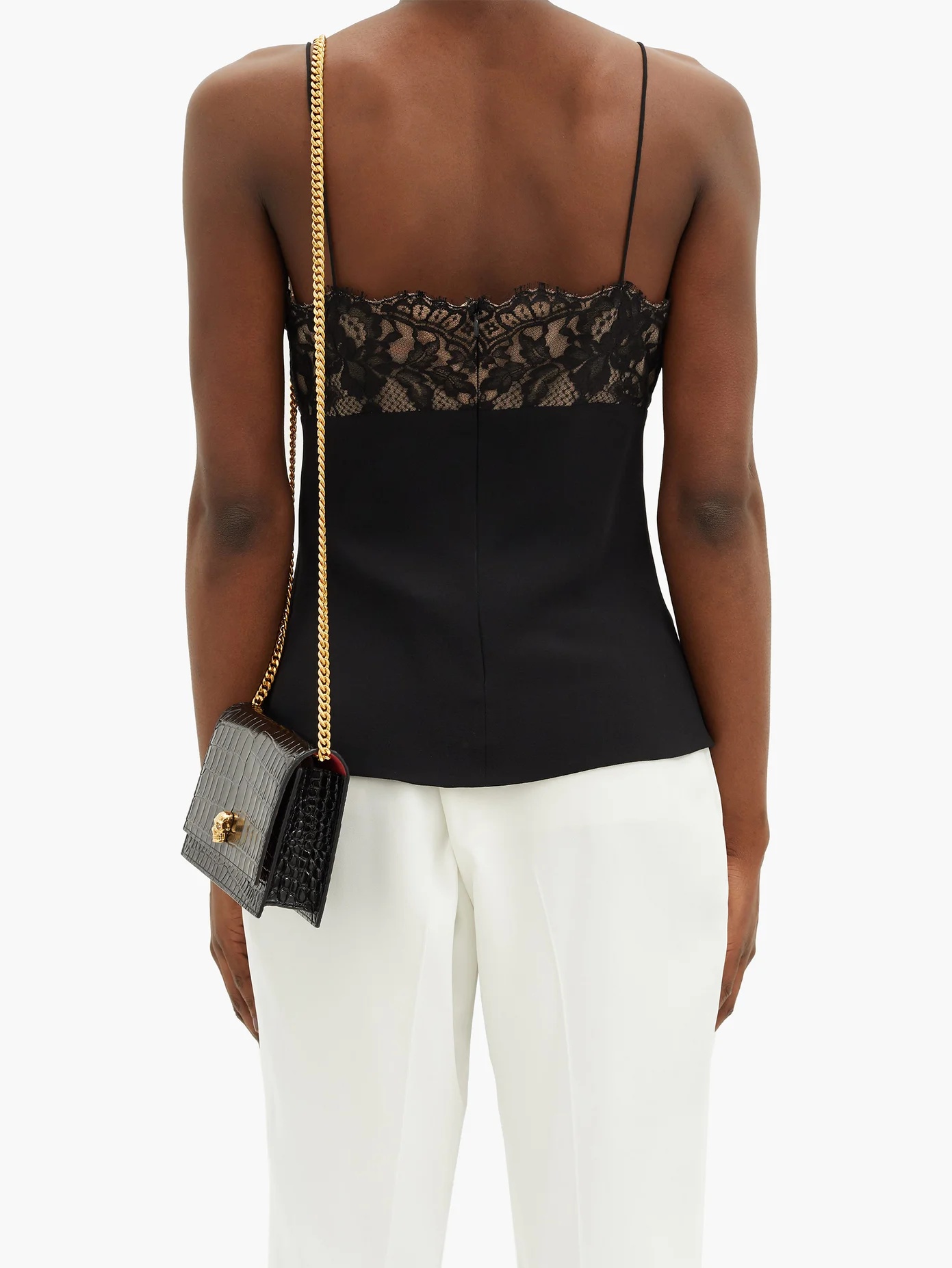 Lace and silk cami top - 5