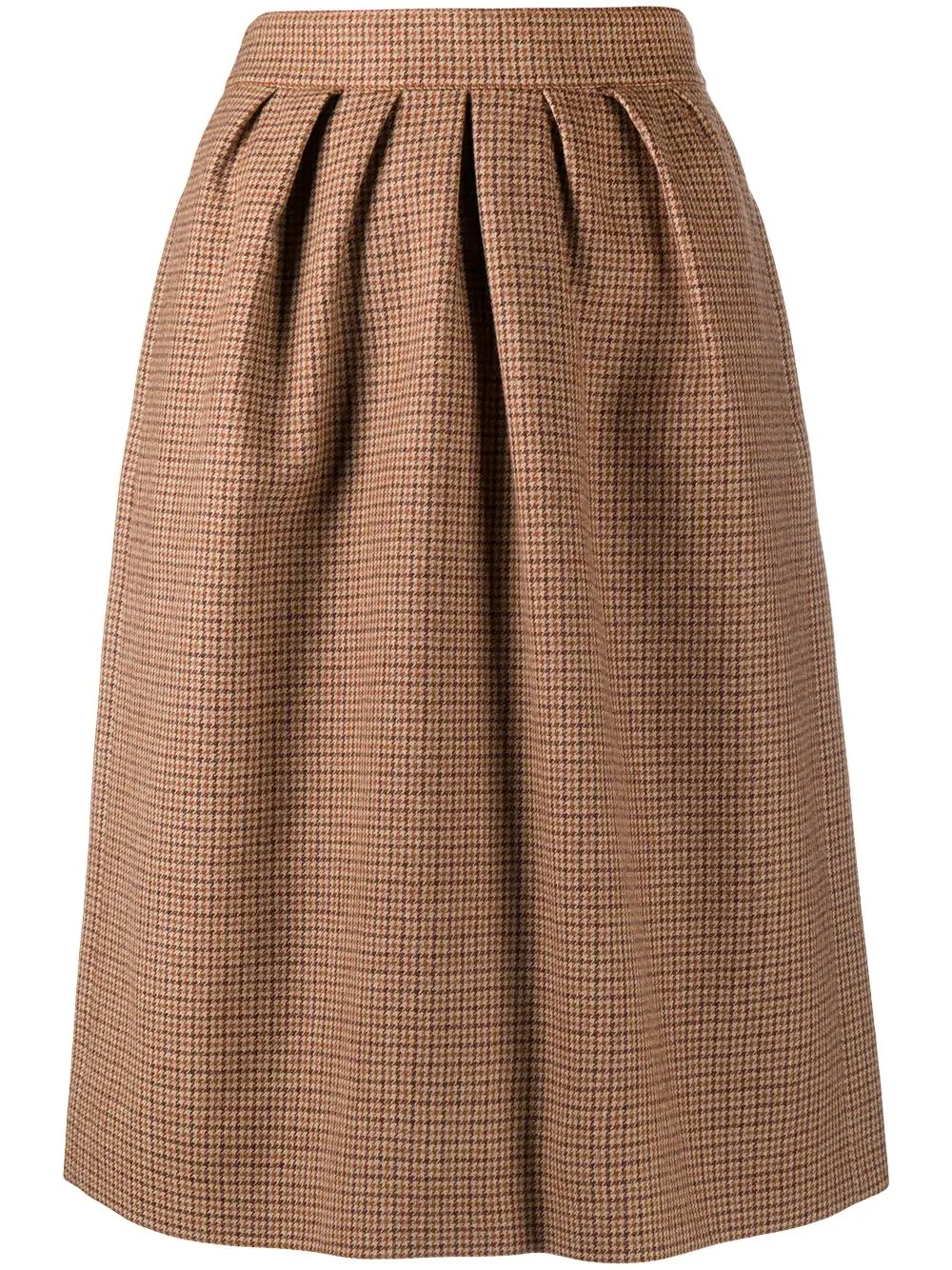 houndstooth midi skirt  - 1