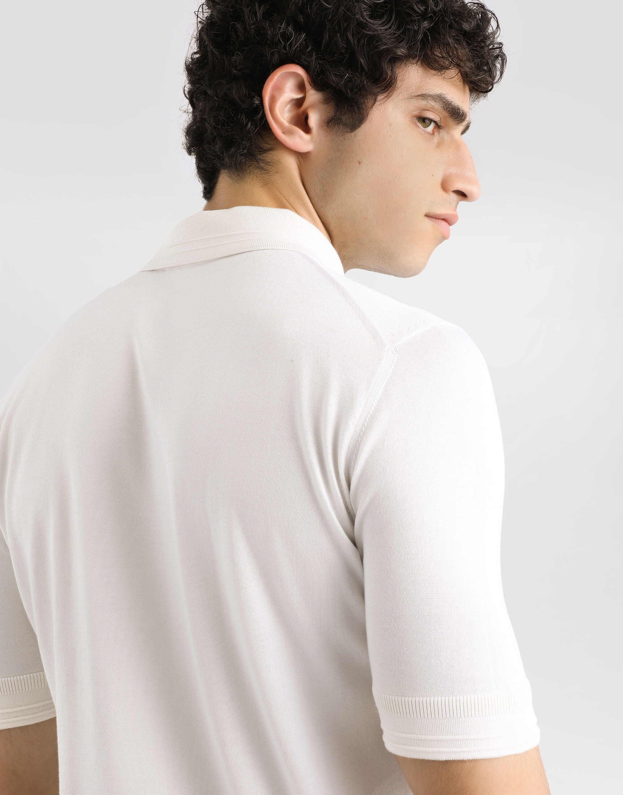 Satin silk polo shirt - 5