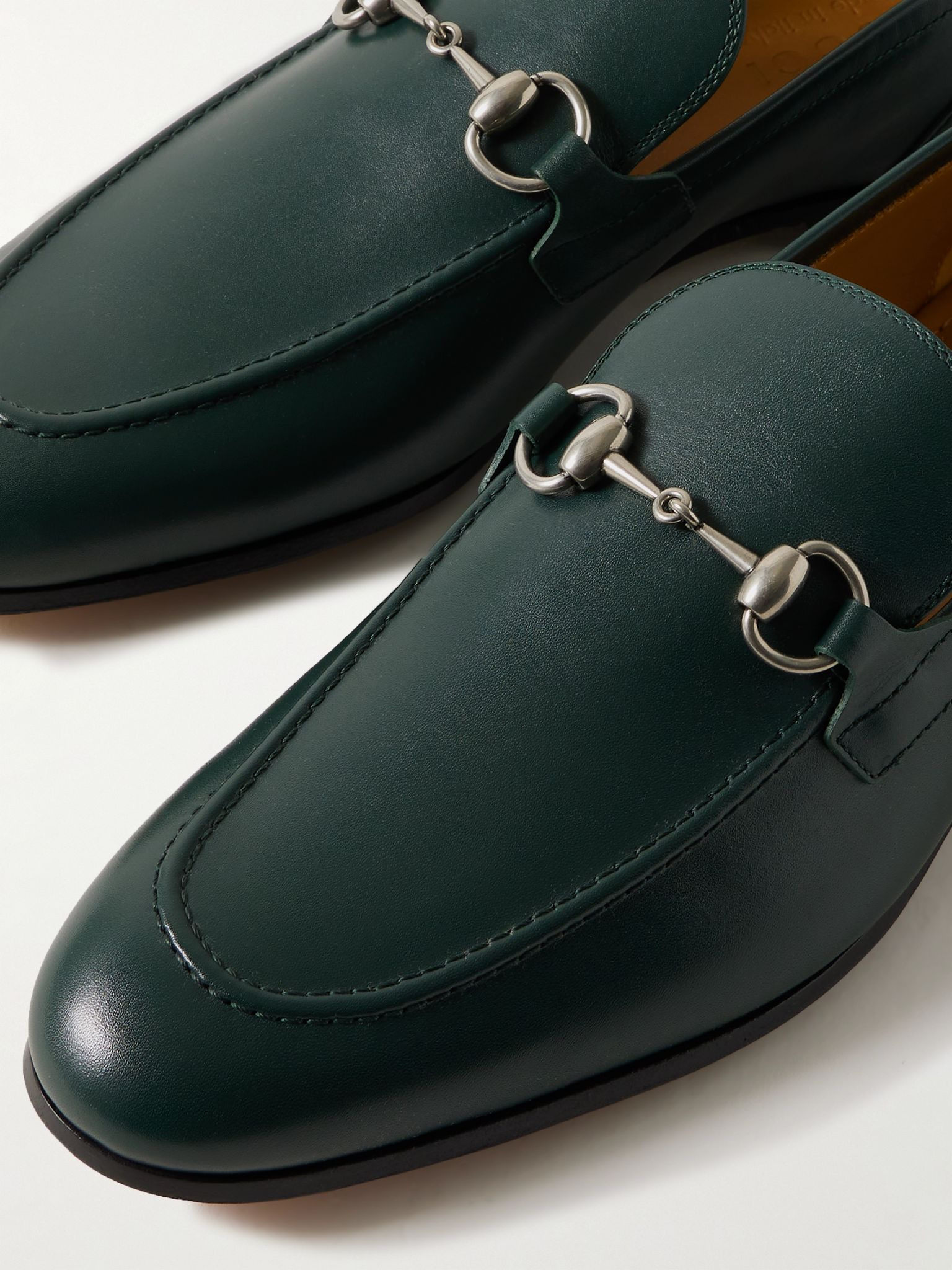 Jordaan Horsebit-Embellished Leather Loafers Green - 5