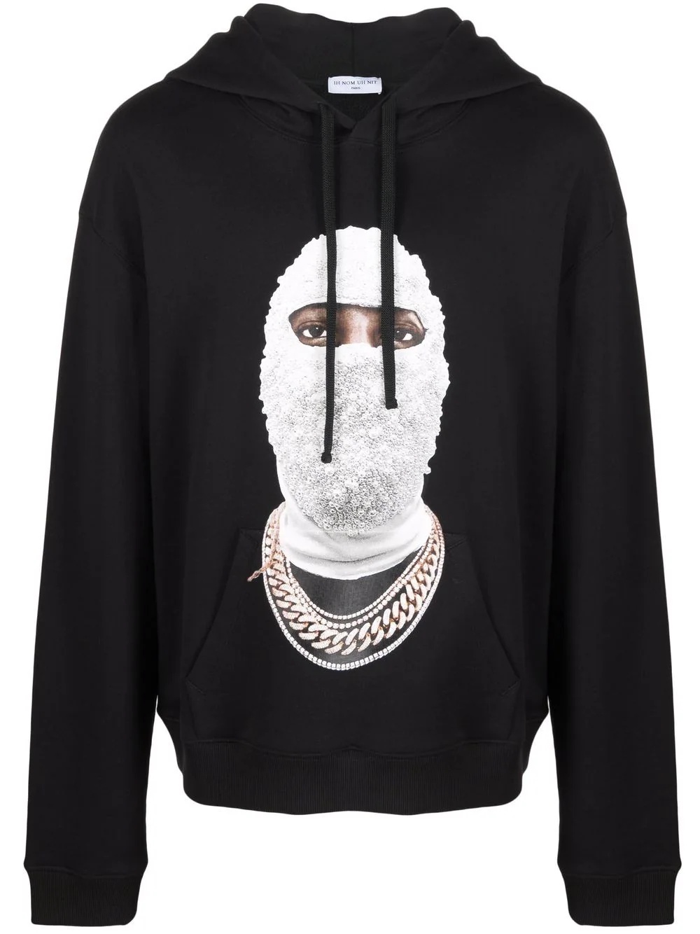 balaclava-print hoodie - 1