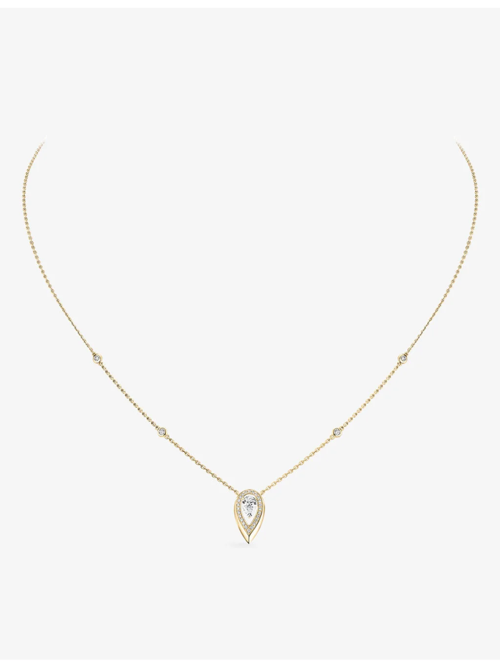 Fiery Gold and 0.25ct Diamond Pendant Necklace - 1