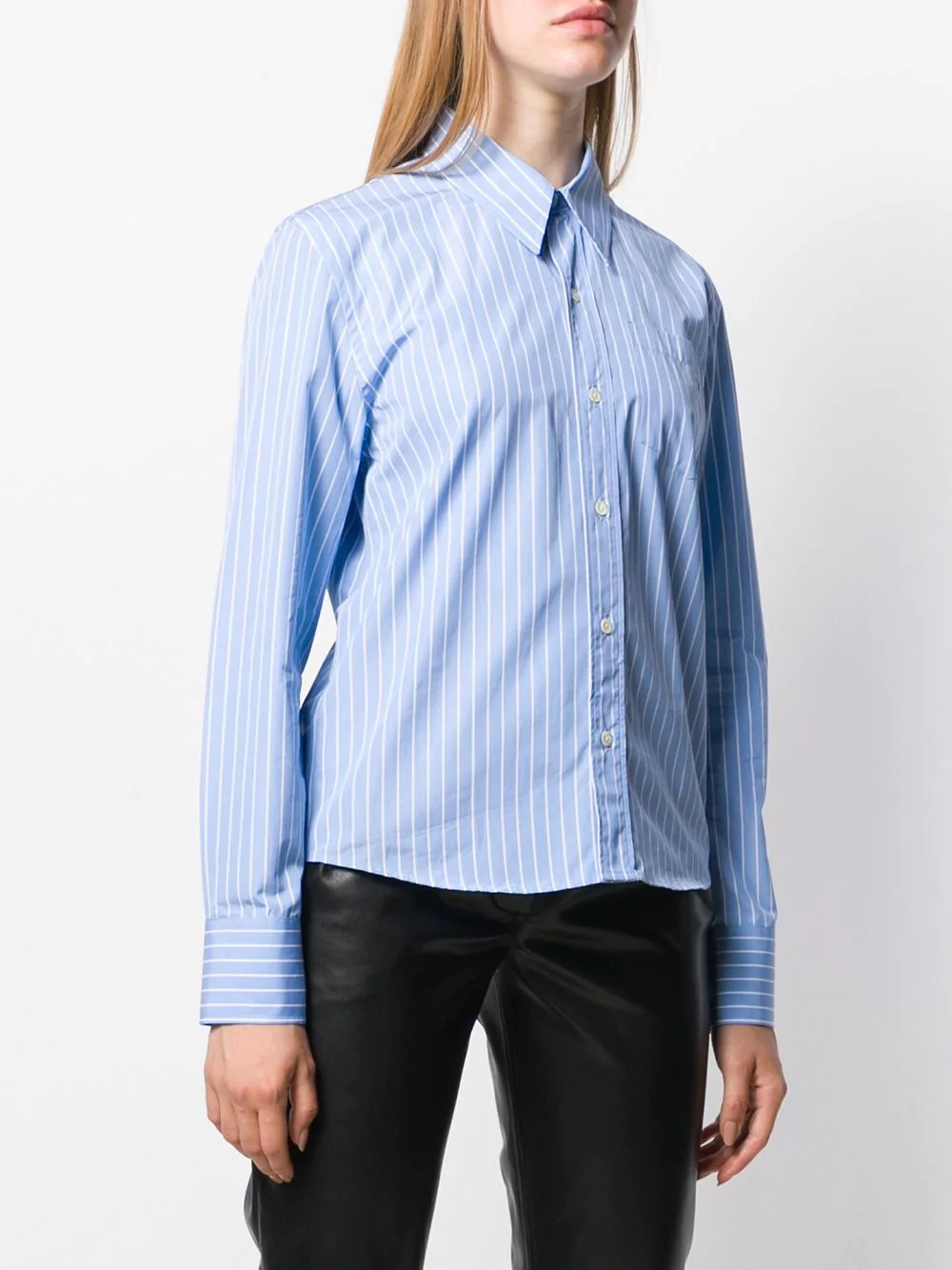 Classic-wide Fit Shirt With Chest Pocket - 3