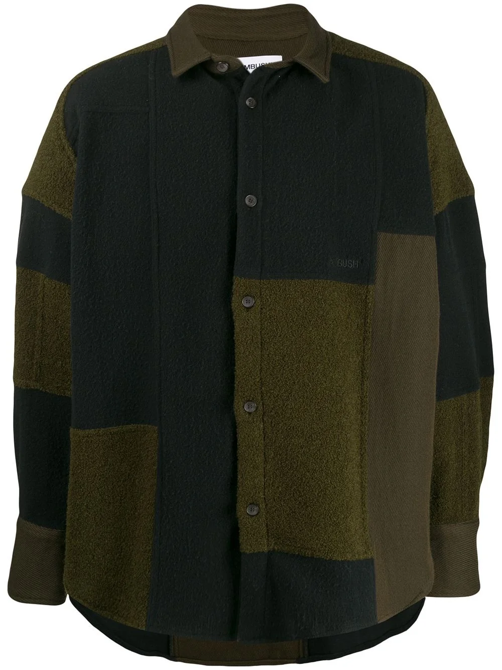 patchwork fleece jacket - 1
