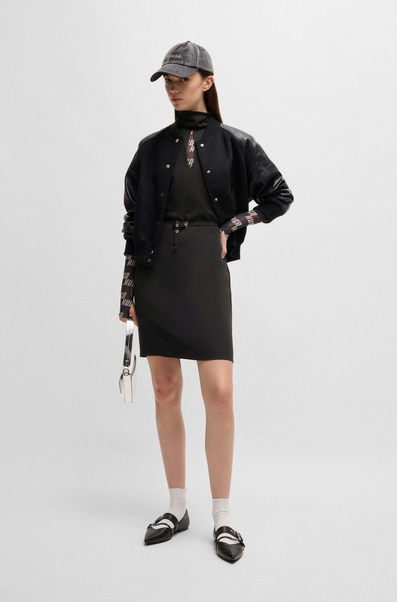 HUGO SLEEVELESS DRESS WITH STAND COLLAR AND CUT-OUT DETAIL outlook