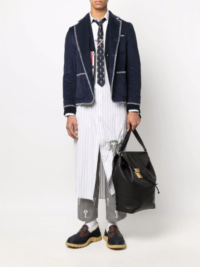 Thom Browne lobster-embroidered satin trousers outlook