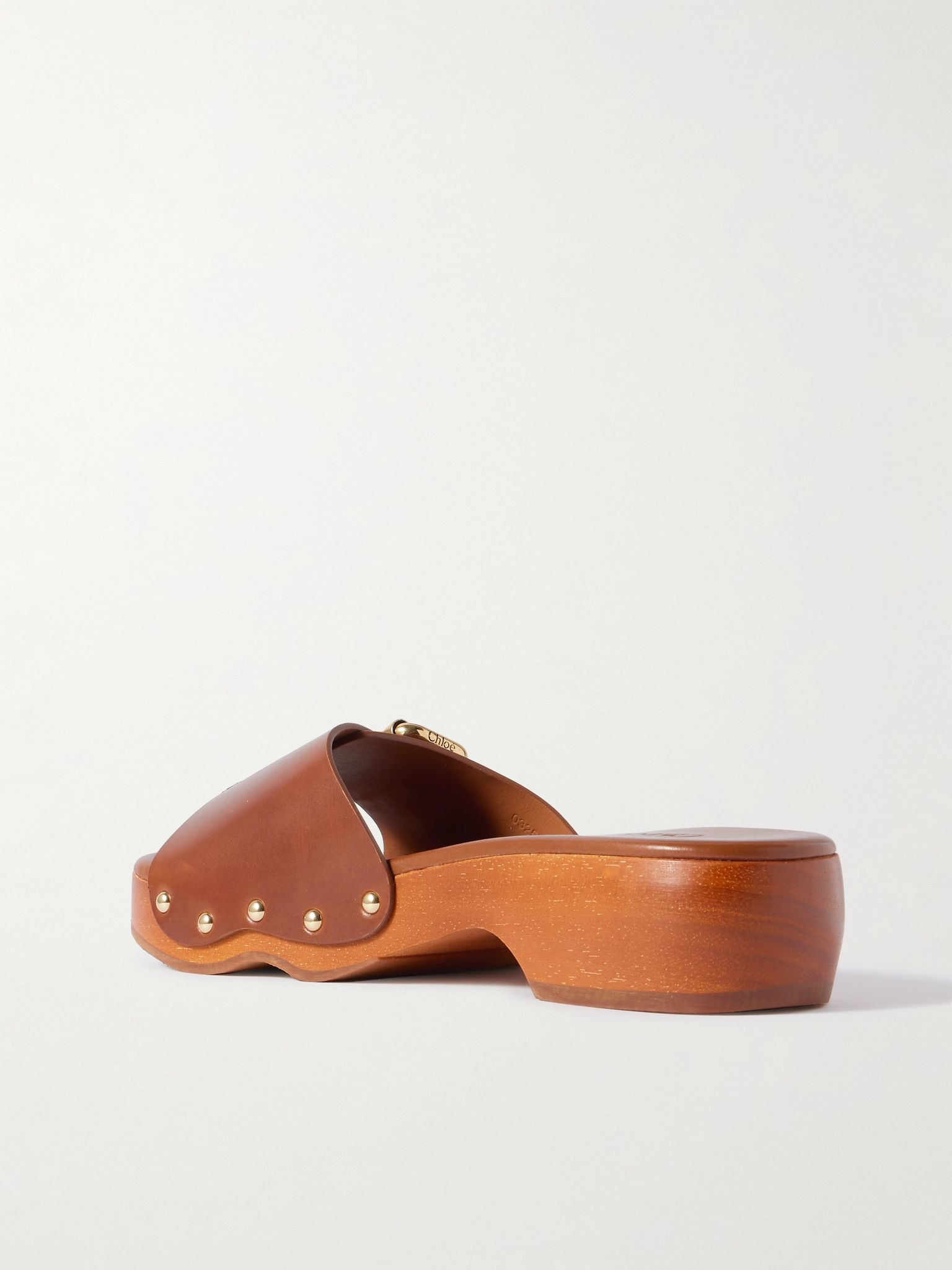 Jeannette embellished leather mules Tan - 3