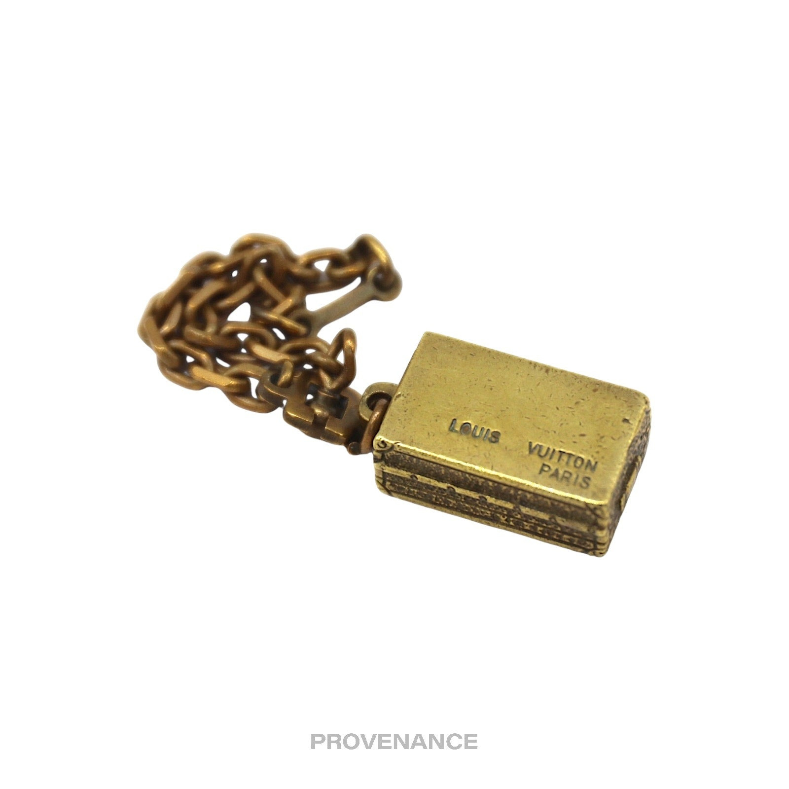 Louis Vuitton Trunk Keychain Charm - Solid Aged Brass - 4