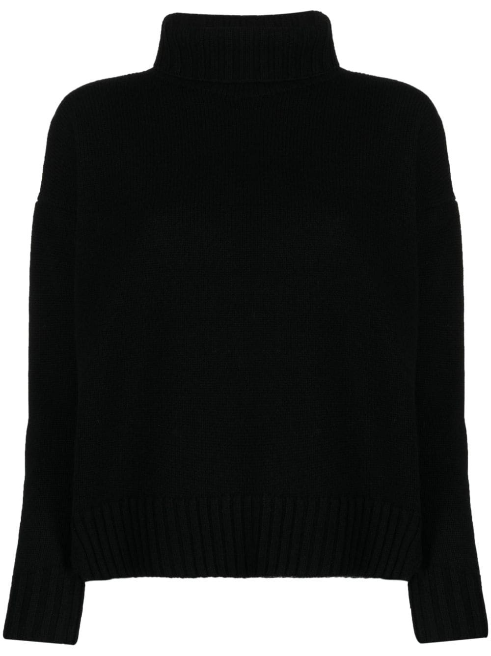 fine-knit roll-neck jumper - 1