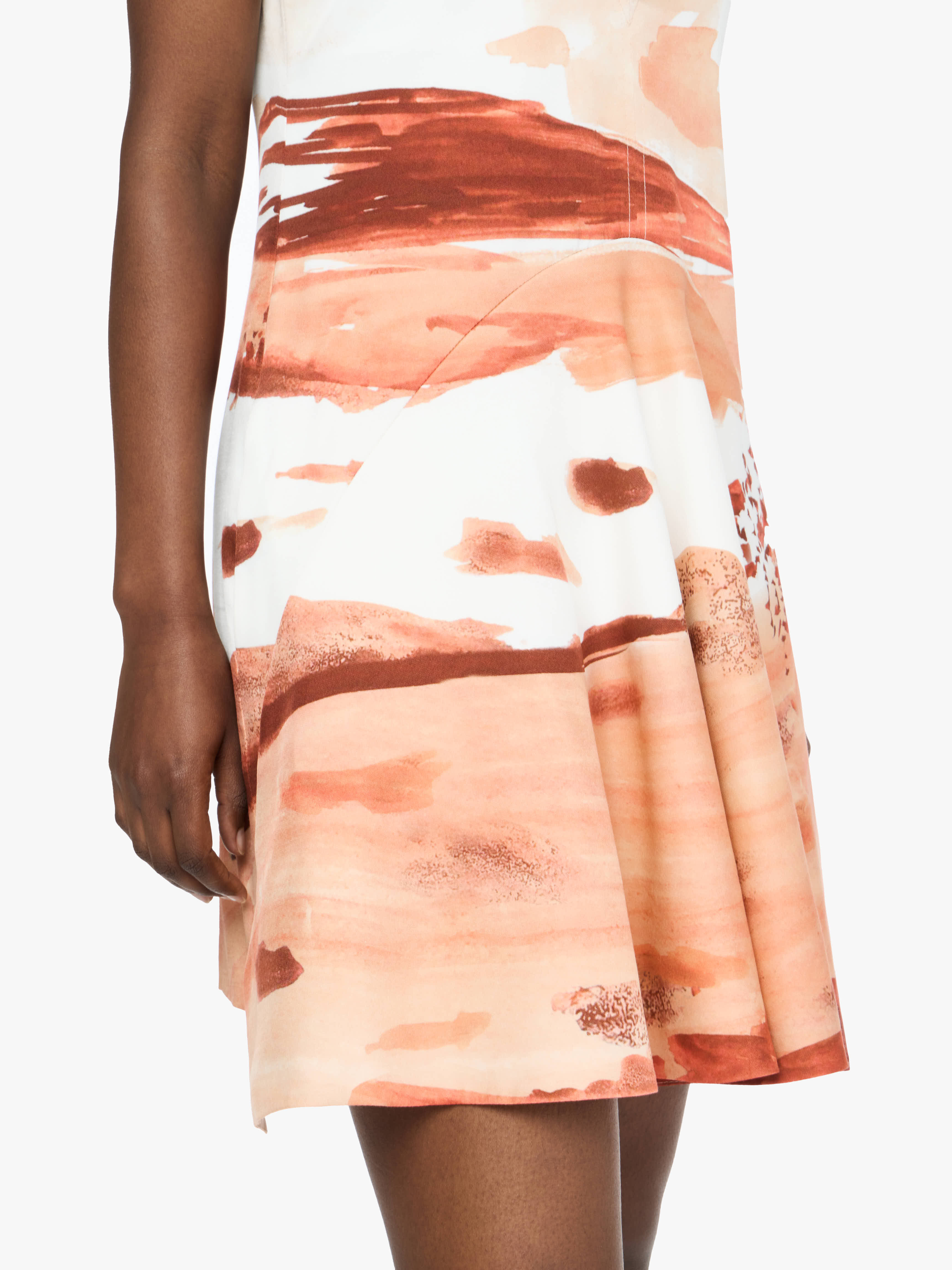 PRINTED V-NECK MINI DRESS - 4