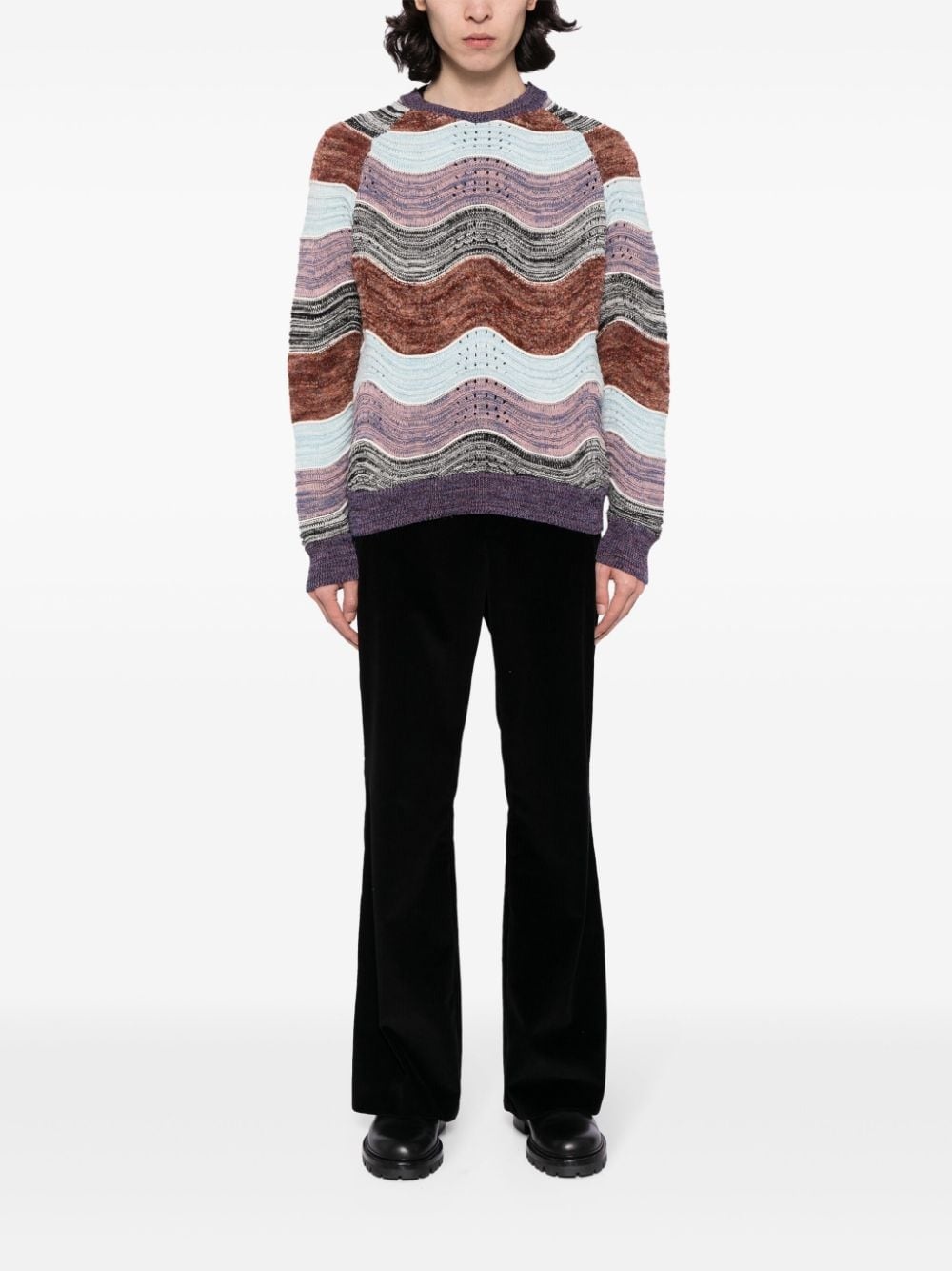peacock-knit jumper - 3