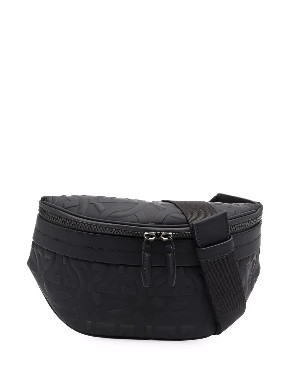 embossed Gancini belt bag - 1