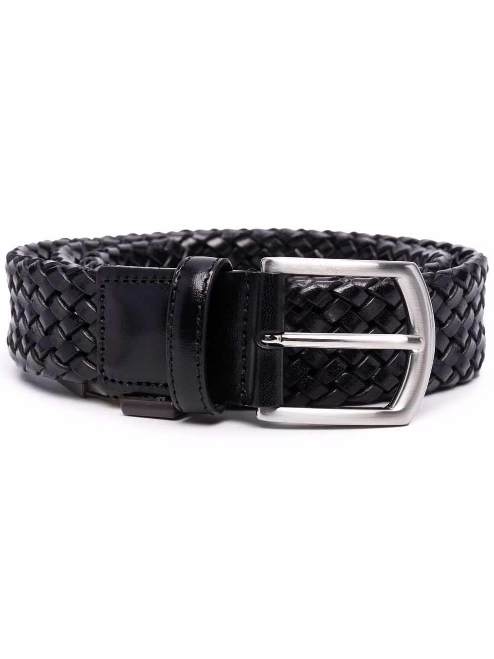 woven leather belt - 1