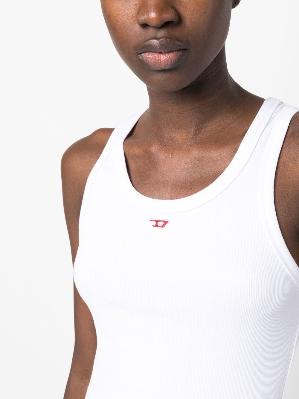 logo-patch sleeveless vest top - 5