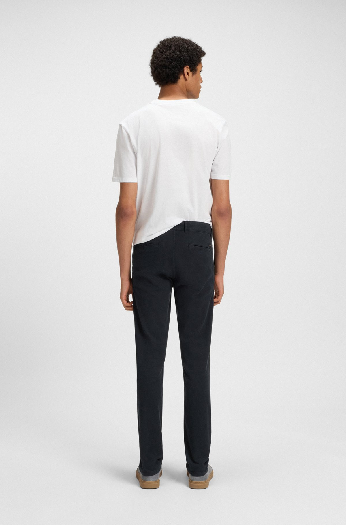 SLIM-FIT PANTS IN STRETCH COTTON - 4