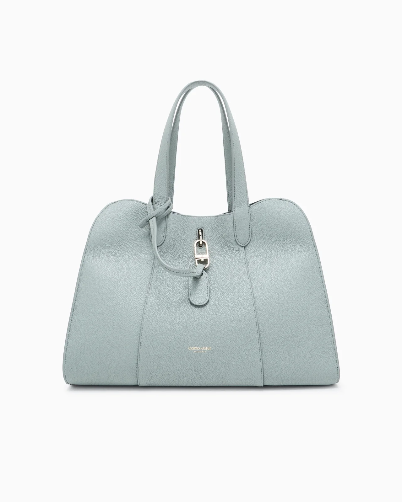 LARGE PEBBLED LEATHER TOTE BAG - 1
