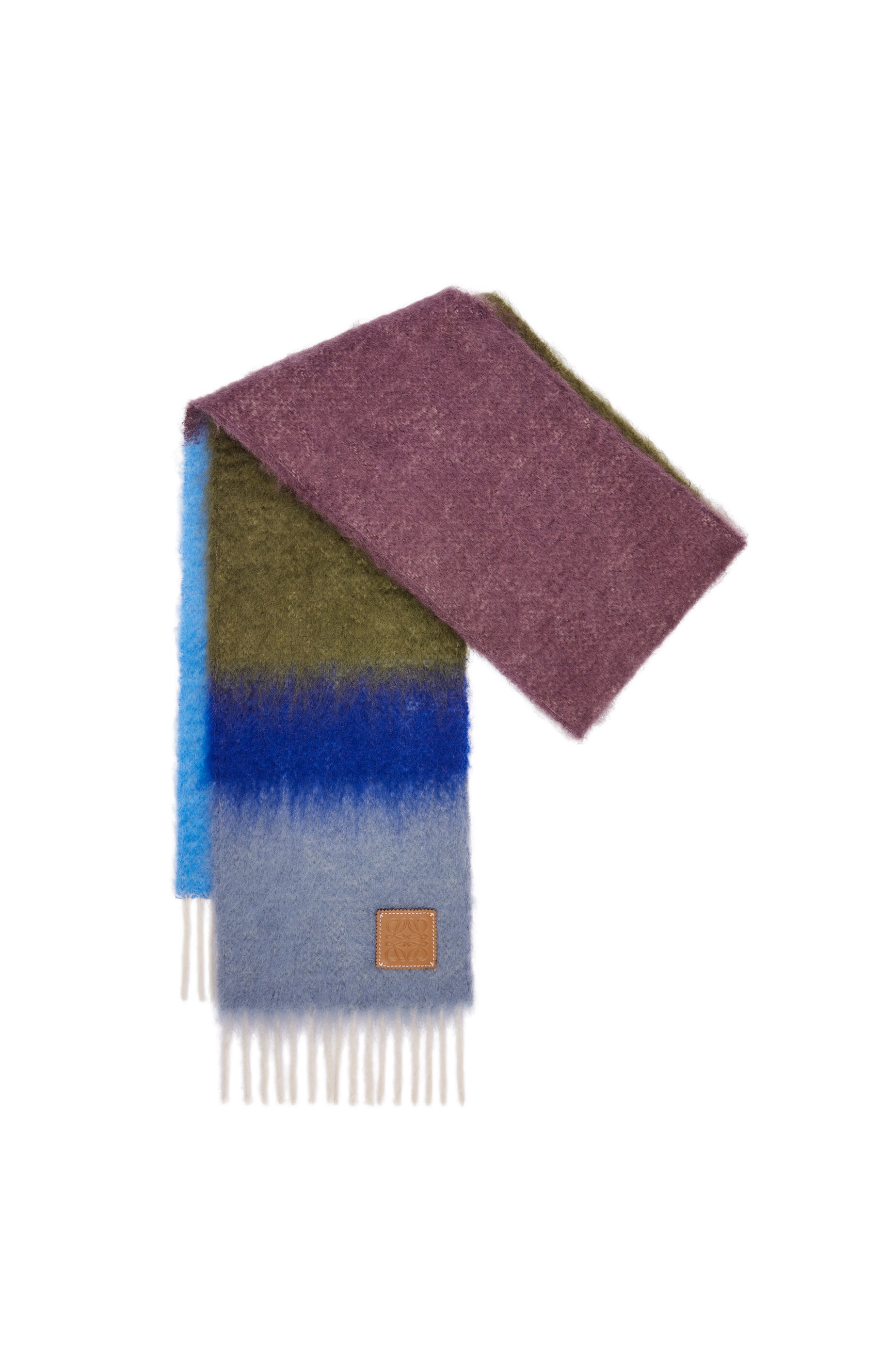Stripe scarf in wool and mohair - 3