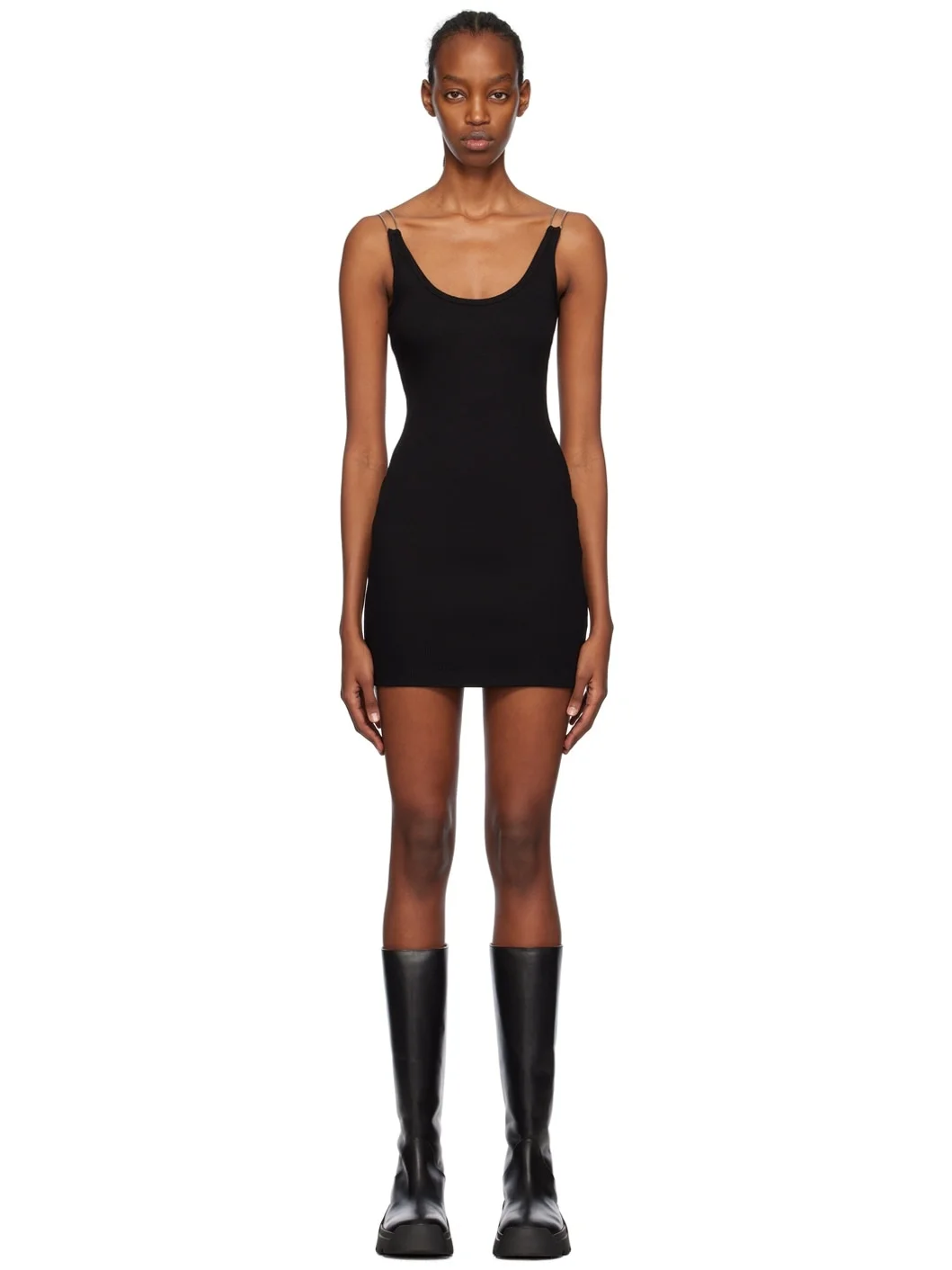SSENSE Exclusive Black Double Wire Minidress - 1