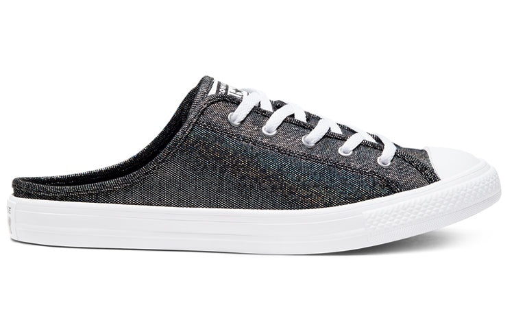 (WMNS) Converse Chuck Taylor All Star Dainty Mule Metal Black Pedal Casual Canvas Shoes 568811C - 2