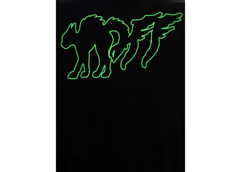 Off-White OFF-WHITE Mad Cat T-shirt Black/Green outlook