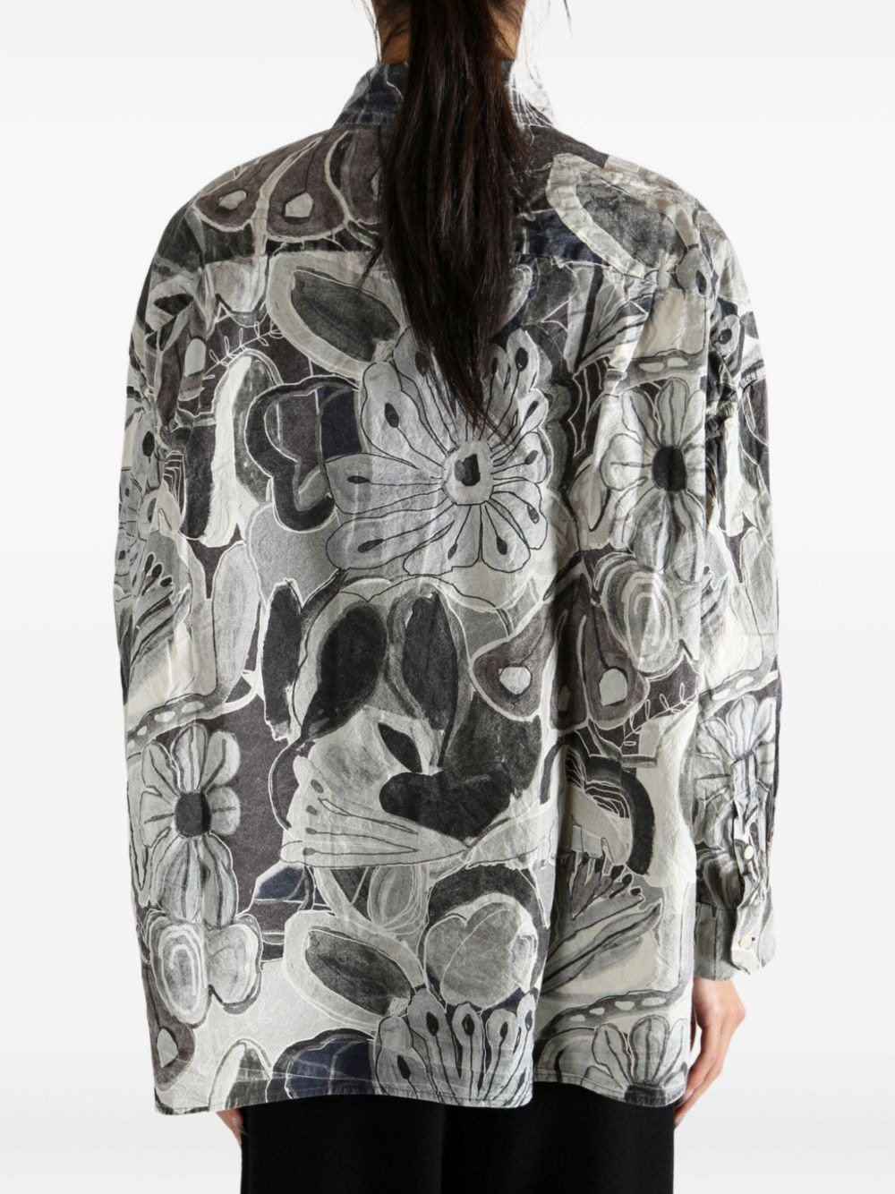 Manon floral-print cotton shirt - 4