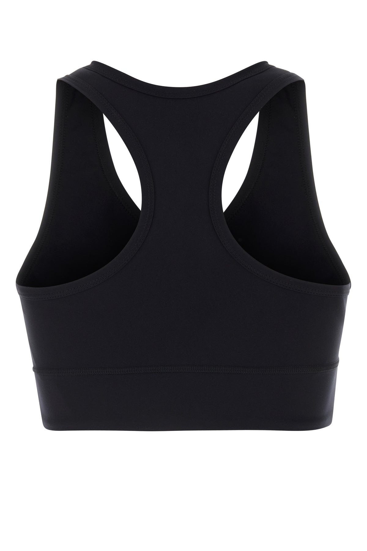 Black stretch nylon crop-top - 2