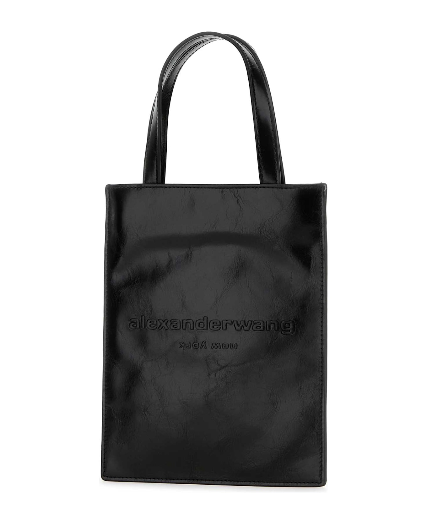 Black Leather Small Pinch Handbag - 2