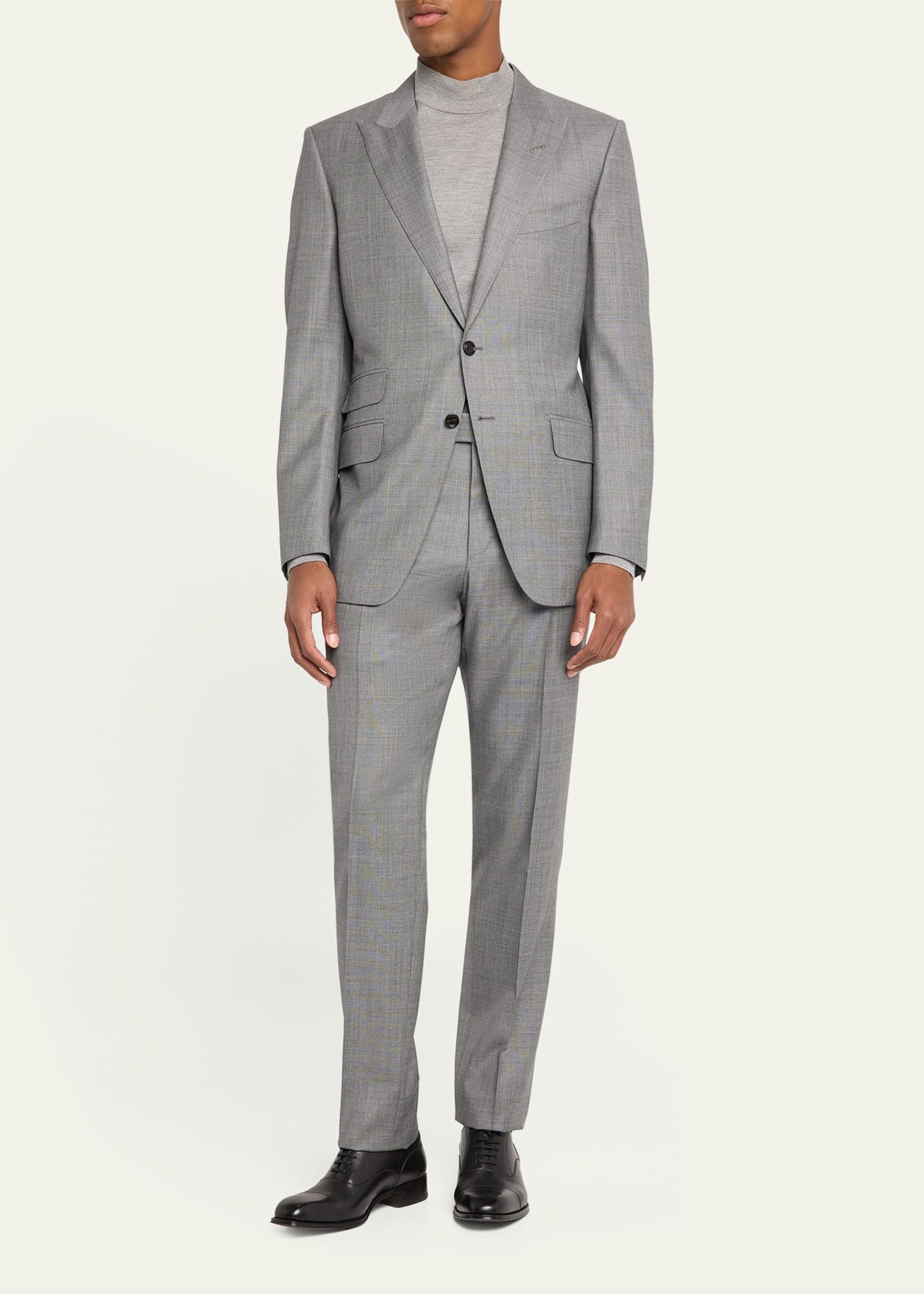 Men's Modern Fit Sharkskin Suit - 2