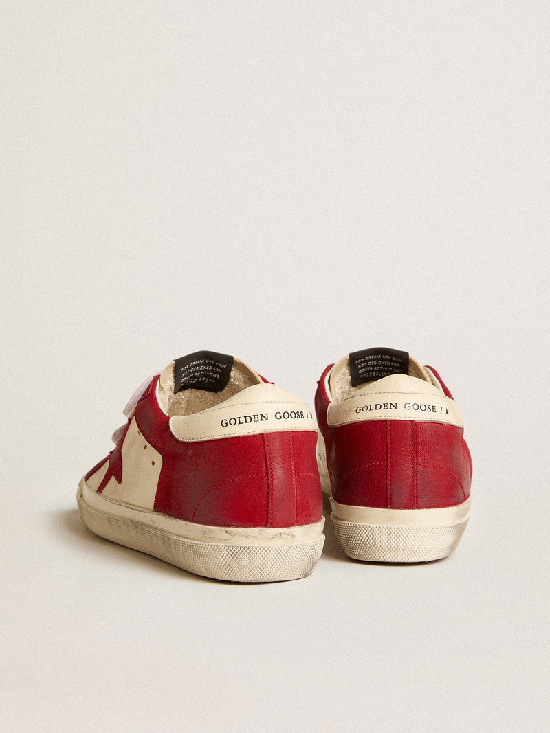 Old School in nappa with red nubuck star and nappa heel tab 4