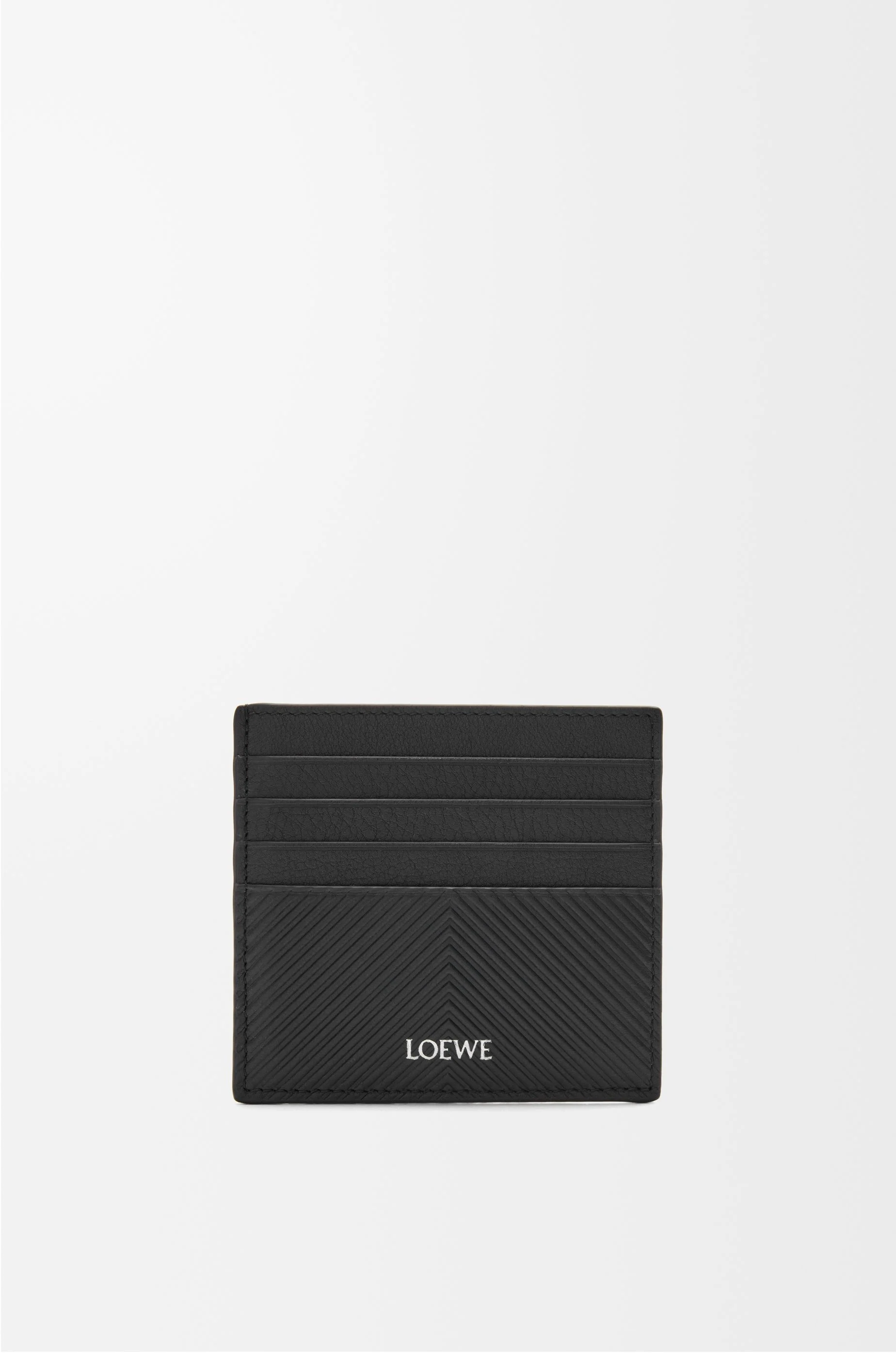 Open cardholder in textured classic calfskin - 1