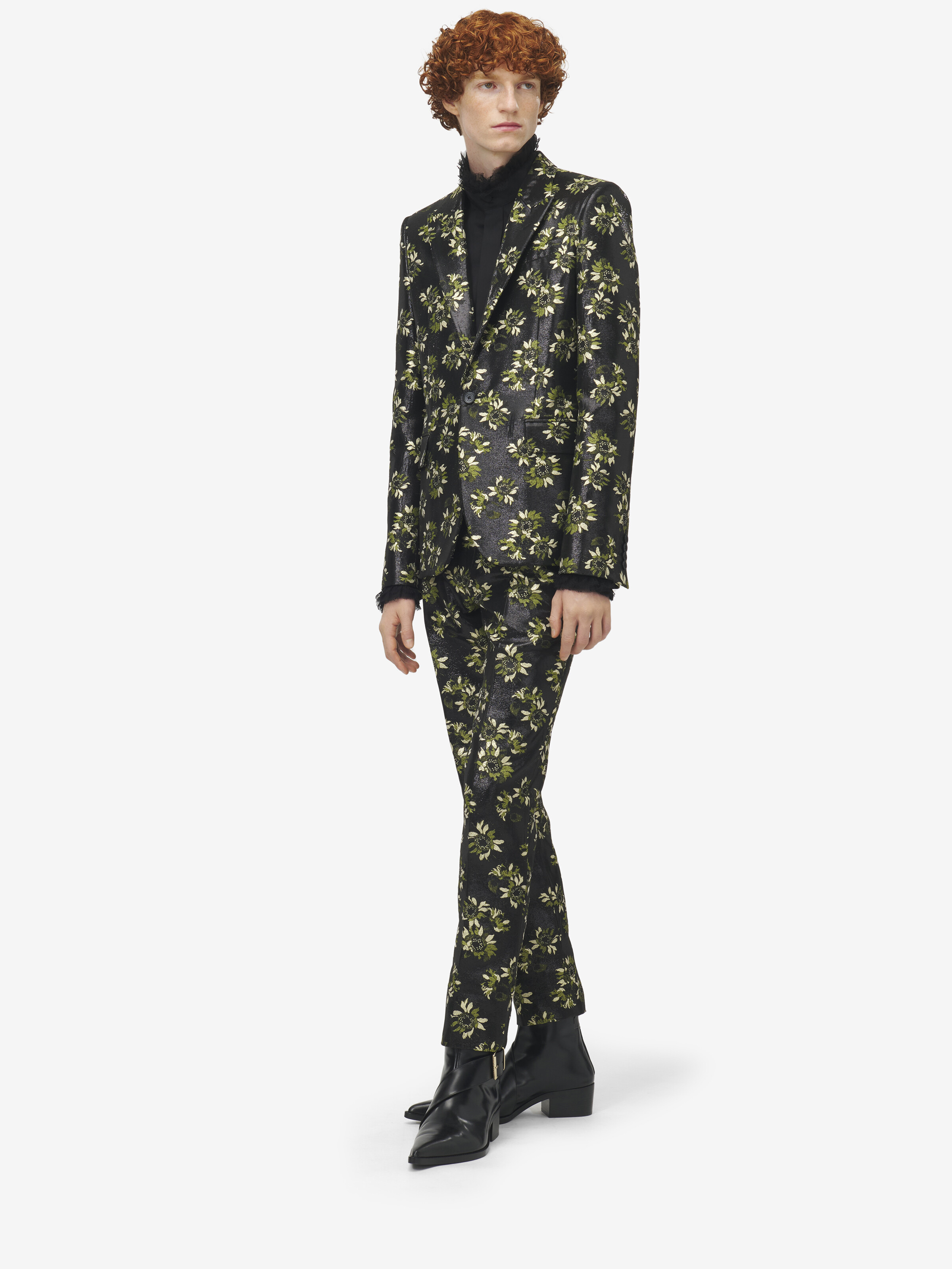 Sunflower Jacquard Single-breasted Jacket - 4