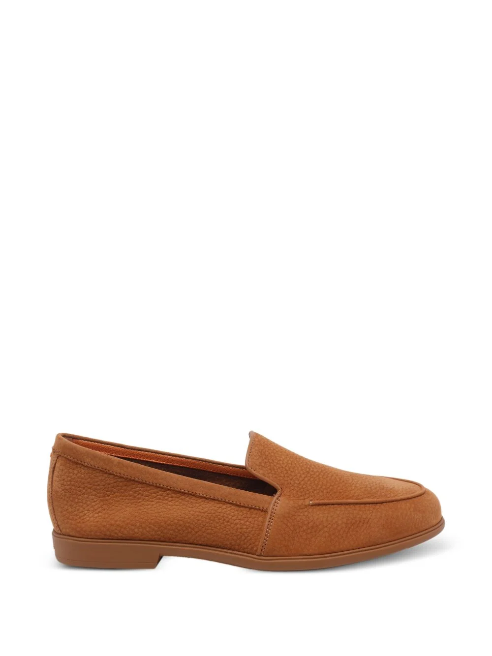 round toe leather loafers - 1