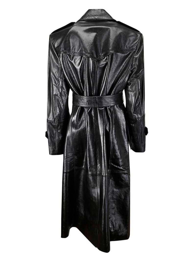 Sportmax leather trench coat outlook