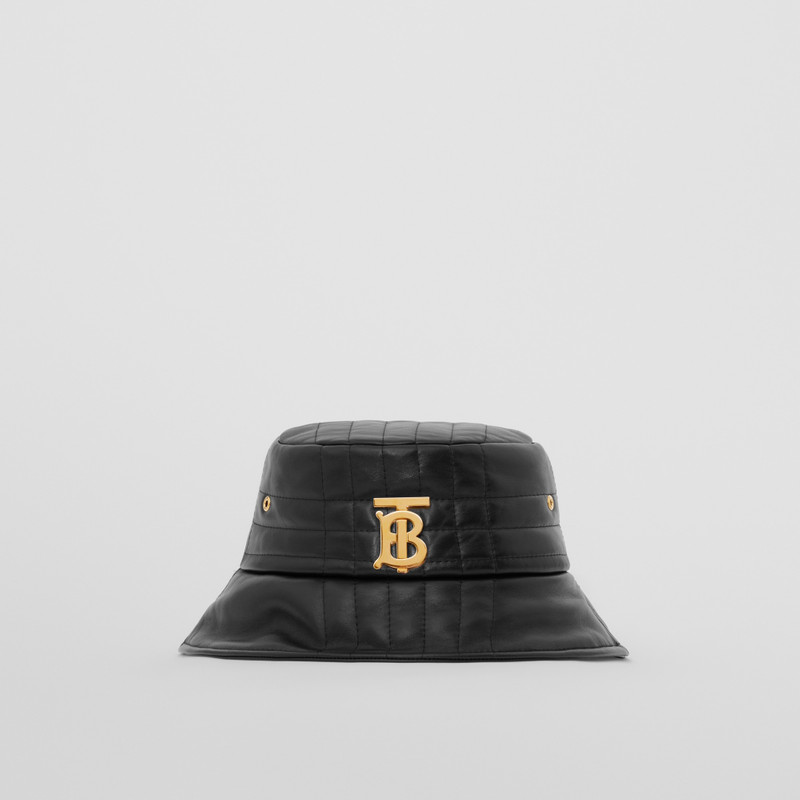 Monogram Motif Quilted Leather Bucket Hat 1