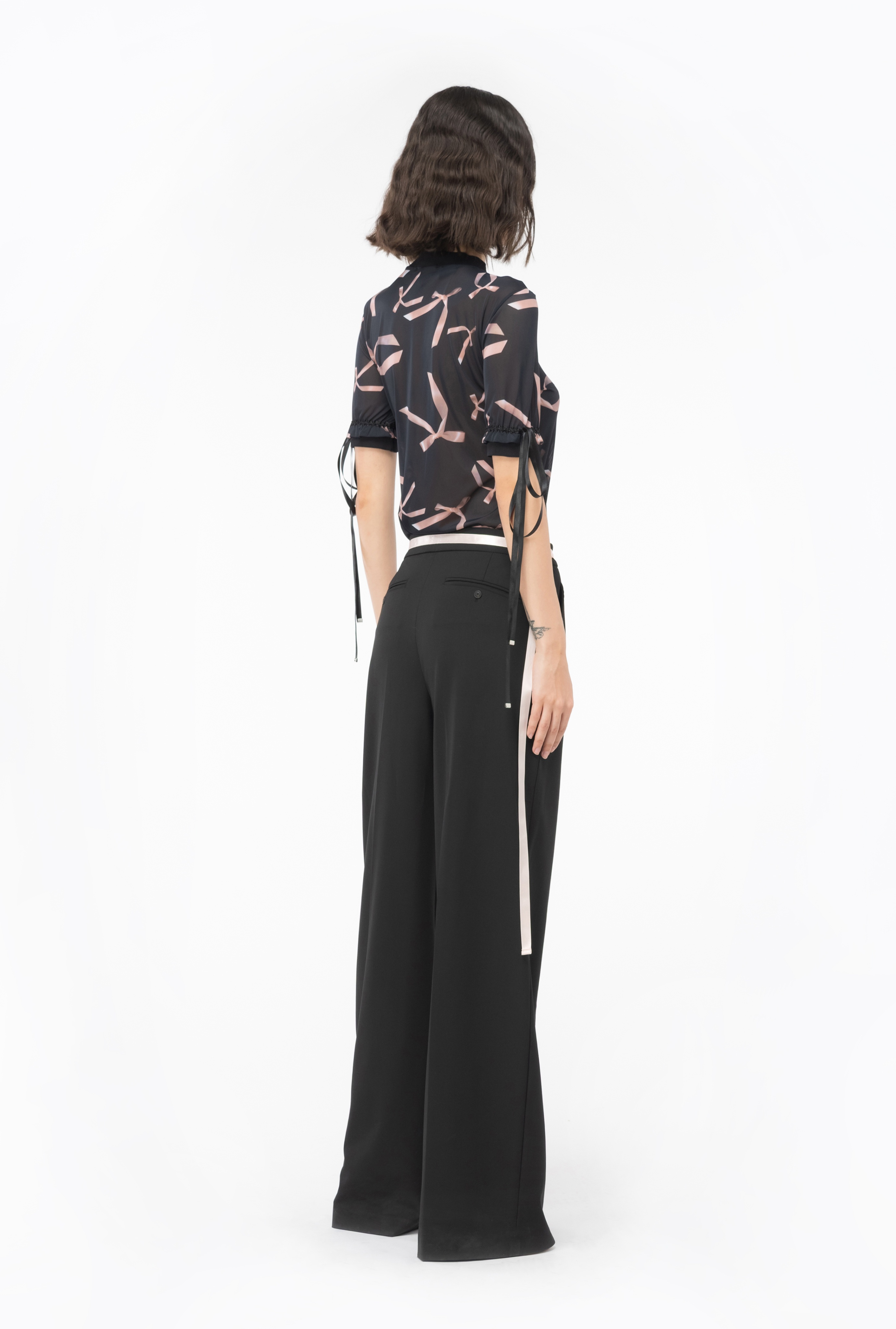 PINKO REIMAGINE BOW-PRINT TOP BY PATRICK MCDOWELL - 5