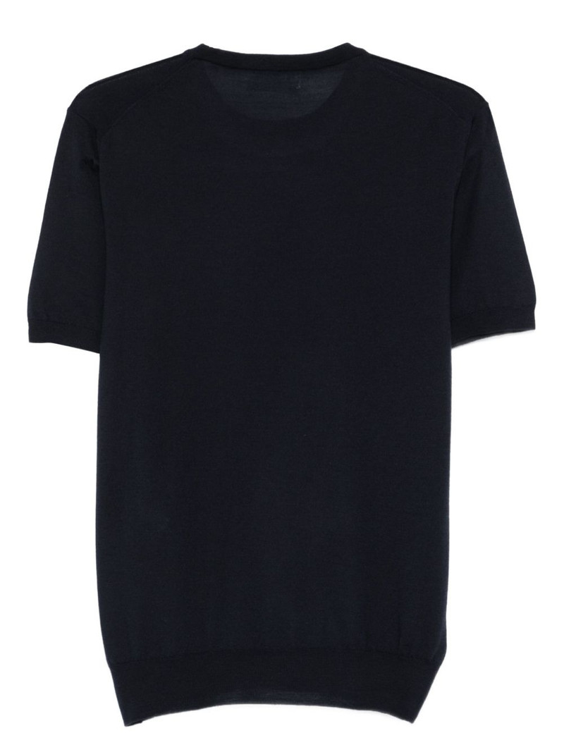 LARDINI short-sleeve knitted T-shirt outlook