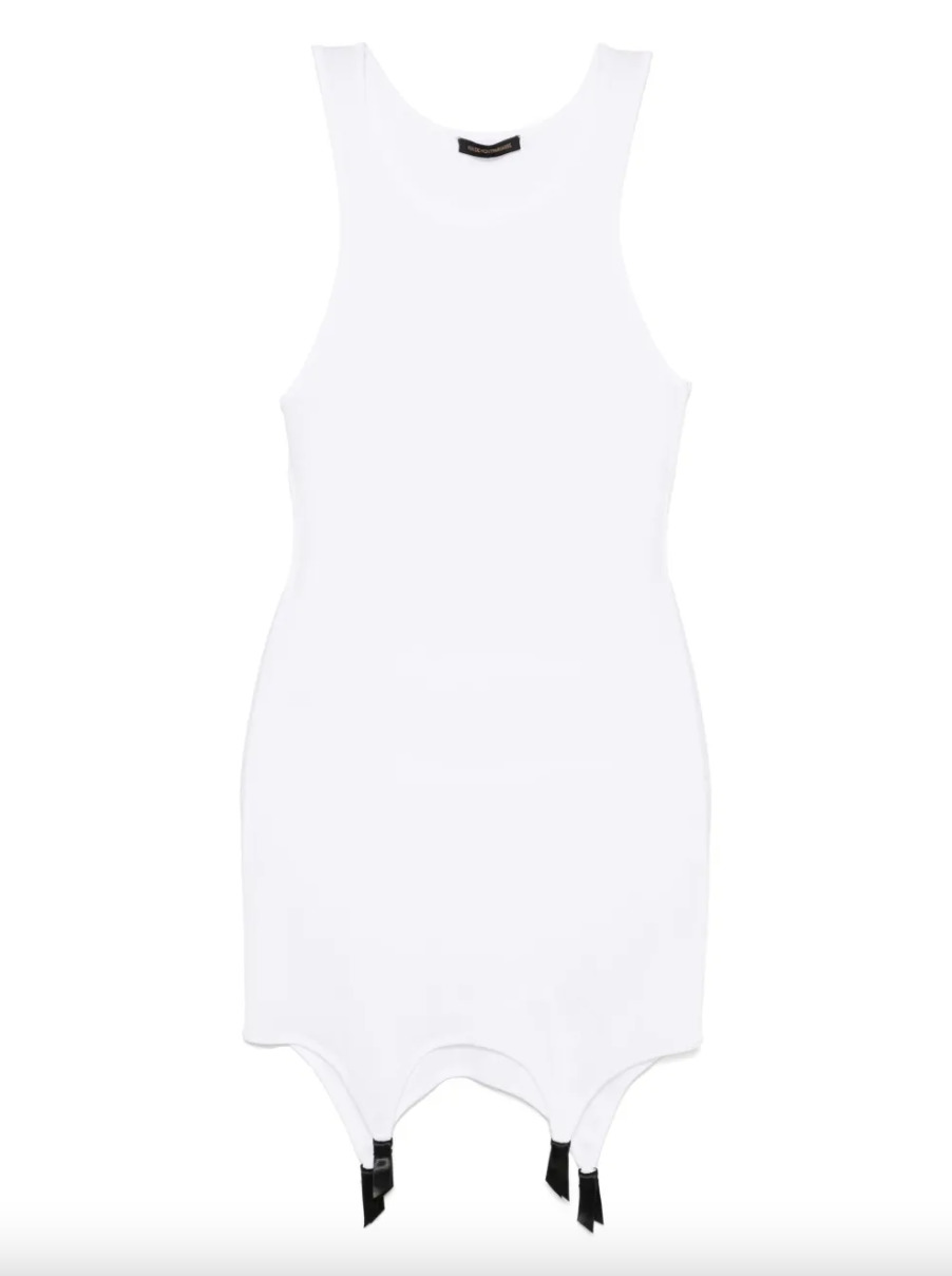 Le Boy Garter Tank Dress White - 3