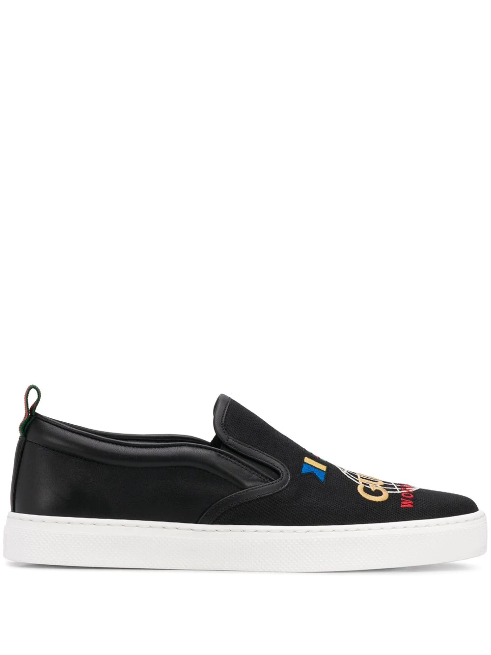 Gucci Worldwide embroidered slip-on sneakers - 1