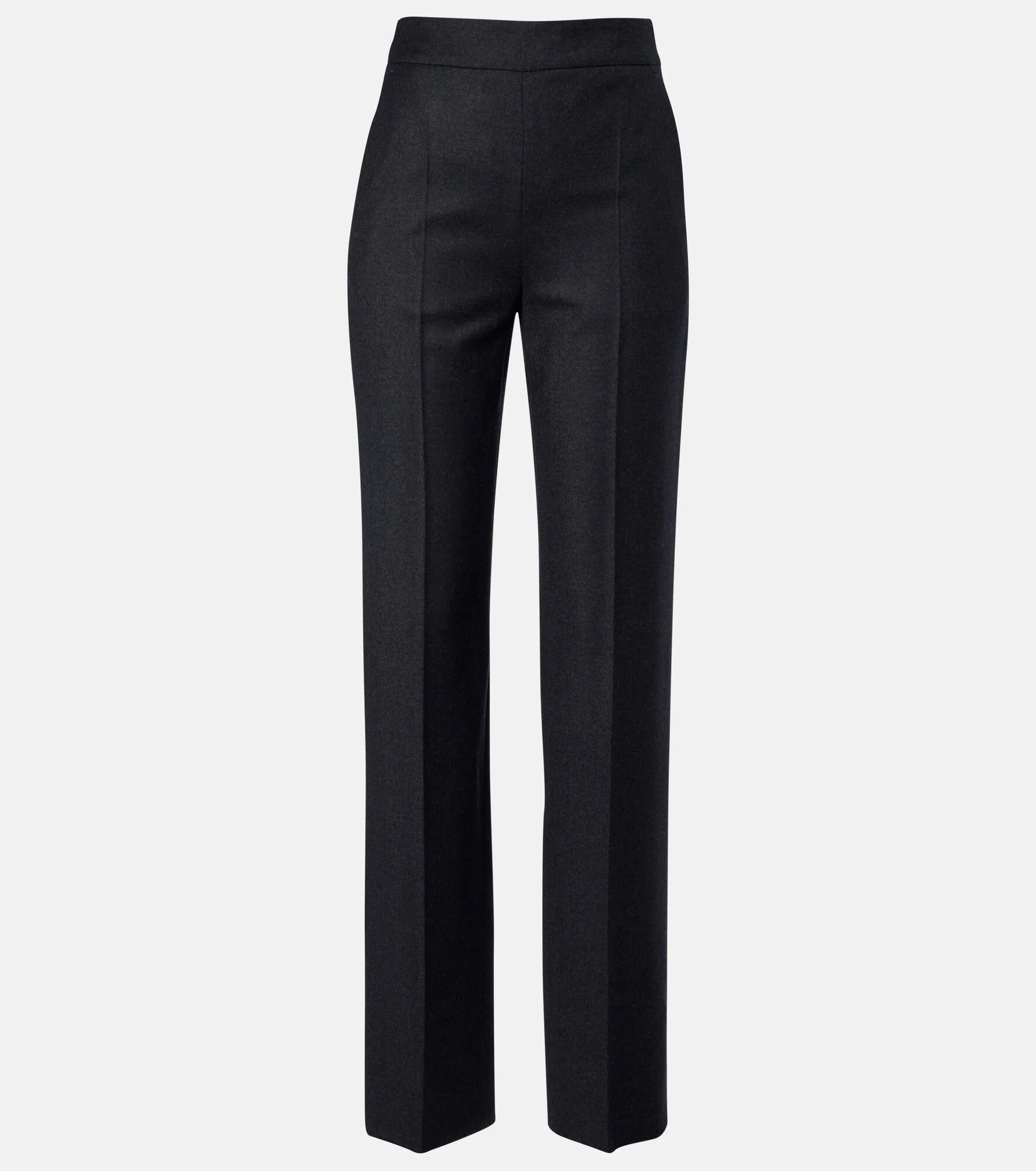 Wool flannel straight pants - 1