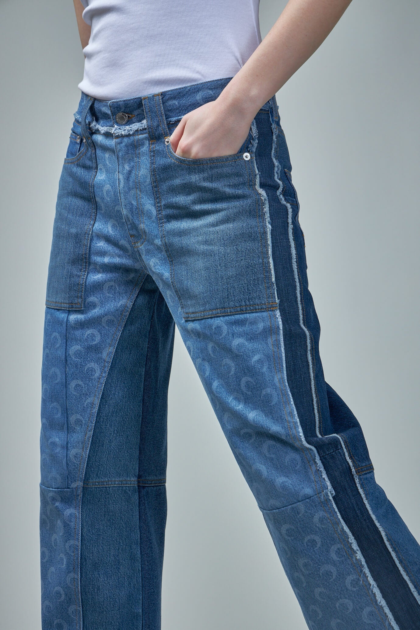 Regenerated Denim Straight Leg Pants - 4